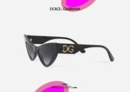 shop online New cat eye sunglasses Dolce & Gabbana Devotion VG4368 col. black otticascauzillo.com acquisto online Nuovo occhiale da sole cat eye Dolce & Gabbana Devotion VG4368 col. nero