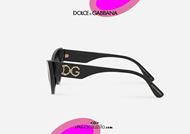 shop online New cat eye sunglasses Dolce & Gabbana Devotion VG4368 col. black otticascauzillo.com acquisto online Nuovo occhiale da sole cat eye Dolce & Gabbana Devotion VG4368 col. nero