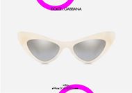 shop online New cat eye sunglasses Dolce & Gabbana Devotion VG4368 col. White otticascauzillo.com acquisto online Nuovo occhiale da sole cat eye Dolce & Gabbana Devotion VG4368 col. bianco