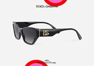 shop online New narrow square sunglasses Dolce & Gabbana Monogram VG4375 col. black otticascauzillo.com  acquisto online Nuovo occhiale da sole squadrato stretto Dolce & Gabbana Monogram VG4375 col. nero