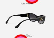 shop online New narrow square sunglasses Dolce & Gabbana Monogram VG4375 col. black otticascauzillo.com  acquisto online Nuovo occhiale da sole squadrato stretto Dolce & Gabbana Monogram VG4375 col. nero