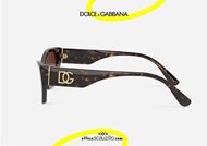 shop online New pointed square sunglasses Dolce & Gabbana Monogram VG4375 col. brown havana. otticascauzillo.com  Nuovo occhiale da sole squadrato a punta Dolce & Gabbana Monogram VG4375 col. havana marrone
