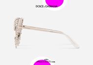 shop online New pointed crystals sunglasses catwalk Dolce&Gabbana Chrystal's Rain Silver otticascauzillo.com acquisto online Nuovo occhiale da sole cristalli a punta sfilata Dolce&Gabbana Chrystal's Rain Argento	