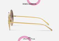 shop online New pearls round metal sunglasses Dolce&Gabbana VG2252 col. Brown otticascauzillo.com acquisto online Nuovo occhiale da sole rotondo metallo con perle Dolce&Gabbana VG2252 col. marrone