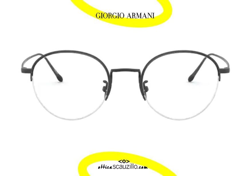 New half metal round sunglasses GIORGIO ARMANI AR5098T 3281 light gold, Occhiali