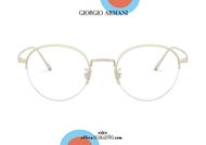 shop online New half metal round sunglasses GIORGIO ARMANI AR5098T 3281 light gold otticascauzillo.com acquisto online Nuovo occhiale tondo metà metallo GIORGIO ARMANI AR5098T  3281 oro
