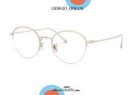 shop online New half metal round sunglasses GIORGIO ARMANI AR5098T 3281 light gold otticascauzillo.com acquisto online Nuovo occhiale tondo metà metallo GIORGIO ARMANI AR5098T  3281 oro