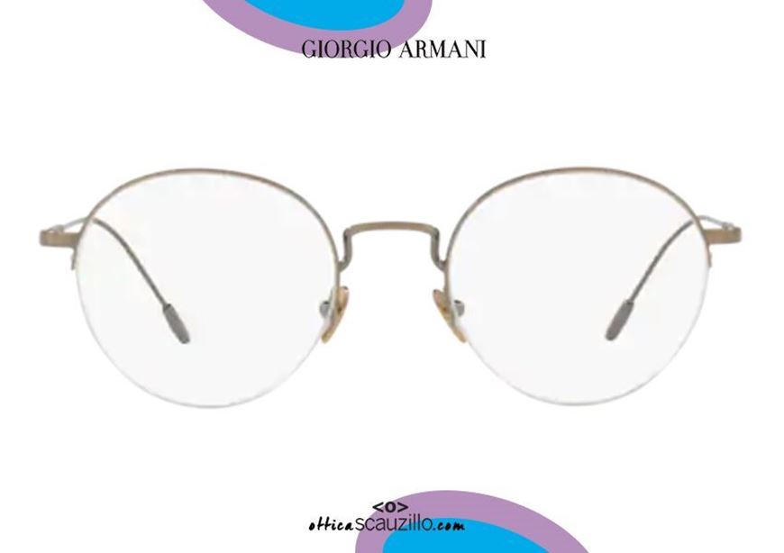 shop online New half round metal eyeglasses GIORGIO ARMANI AR5079 3199 bronze otticascauzillo.com acquisto online Nuovo occhiale da vista tondo metallo GIORGIO ARMANI AR5079  3199 bronzo