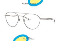 shop online New drop-shaped metal aviator eyeglasses GIORGIO ARMANI AR5101 3003 satin silver otticascauzillo.com acquisto online Nuovo occhiale da vista metallo a goccia GIORGIO ARMANI AR5101  3003 argento