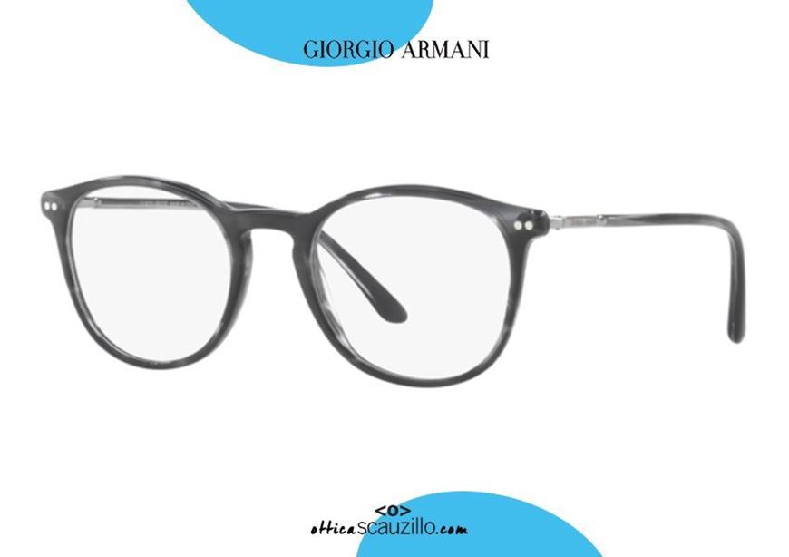 shop online New thin square eyeglasses GIORGIO ARMANI AR7125 5595 gray striped otticascauzillo.com acquisto online Nuovo occhiale da vista sottile quadrato GIORGIO ARMANI AR7125  5595 grigio striato
