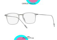 shop online New transparent rectangular GIORGIO ARMANI AR7147 5634 silver eyeglasses otticascauzillo.com acquisto online Nuovo occhiale da vista rettangolare trasparente GIORGIO ARMANI AR7147  5634 argento