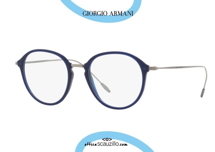 New large round eyeglasses GIORGIO ARMANI AR7148 5088 blue and