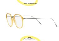shop online New large round eyeglasses GIORGIO ARMANI AR7148 5636 honey and silver otticascauzillo.com acquisto online Nuovo occhiale da vista tondo grande GIORGIO ARMANI AR7148  5636 miele
