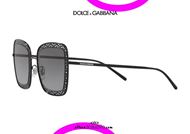 shop online Square metal sunglasses Dolce&Gabbana DG2225 filigree col. 018G black otticascauzillo.com acquisto online Occhiale da sole metallo quadrato con filigrana Dolce&Gabbana DG2225 col. 01/8G nero
