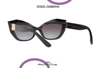 shop online Dolce&Gabbana narrow pointed 3D cat eye sunglasses DG6123 col. 501 black otticascauzillo.com acquisto online Occhiale da sole cat eye stretto a punta DG6123 col. 501 nero 