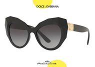 shop online Dolce&Gabbana butterfly sunglasses diamond effect DG6122 col. 501 black otticascauzillo.com acquisto online Occhiale da sole a farfalla effetto 3D Dolce&Gabbana DG6122 col. 501 nero