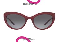 shop online Narrow oval cat eye sunglasses Dolce&Gabbana DG6124 col. 15518G burgundy otticascauzillo.com acquisto online Occhiale da sole cat eye ovale stretto Dolce&Gabbana DG6124 col. 15518G bordeaux