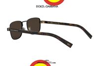 shop online Square black metal sunglasses Dolce&Gabbana DG2222 col. 110673 havana brown otticascauzillo.com acquisto online Occhiale da sole quadrato metallo nero Dolce&Gabbana DG2222 col. 110673 marrone havana