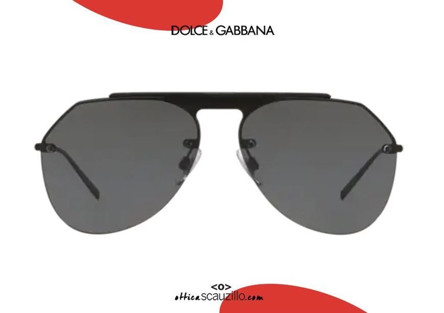 shop online Dolce&Gabbana DG2213 rimless aviator teardrop sunglasses col. 110687 black otticascauzillo.com acquisto online Occhiale da sole aviator a goccia senza montatura Dolce&Gabbana DG2213 col. 110687 nero