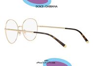 shop online Round metal eyeglasses Dolce&Gabbana DG1313 col. 1320 gold and brown otticascauzillo.com acquisto online Occhiale da vista tondo metallo Dolce&Gabbana DG1313 col. 1320 oro e marrone