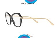 shop online Dolce&Gabbana DG3311 oversized square eyeglasses col. 501 gold and black otticascauzillo.com acquisto online Occhiale da vista squadrato oversize Dolce&Gabbana DG3311 col. 501 oro e nero