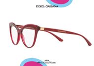 shop online Dolce&Gabbana DG3313 light cat eye eyeglasses col. 3211 burgundy otticascauzillo.com acquisto online Occhiale da vista cat eye leggero Dolce&Gabbana DG3313 col. 3211 bordeaux