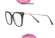 shop online Gold rod oversize squared eyeglasses Dolce&Gabbana DG3294 col. 501 black otticascauzillo.com acquisto online Occhiale da vista squadrato asta oro Dolce&Gabbana DG3294 col. 501 nero