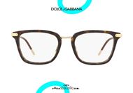 shop online Dolce&Gabbana DG3319 thin rectangular eyeglasses col. 502 havana brown otticascauzillo.com acquisto online Occhiale da vista rettangolare sottile Dolce&Gabbana DG3319 col. 502 marrone havana