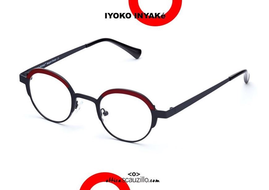 shop online new Small metal round eyeglasses IYOKO INYAKè IY823 col.black and red otticascauzillo.com acquisto online Occhiale da vista tondo piccolo metallo IYOKO INYAKè IY823 col.nero e rosso