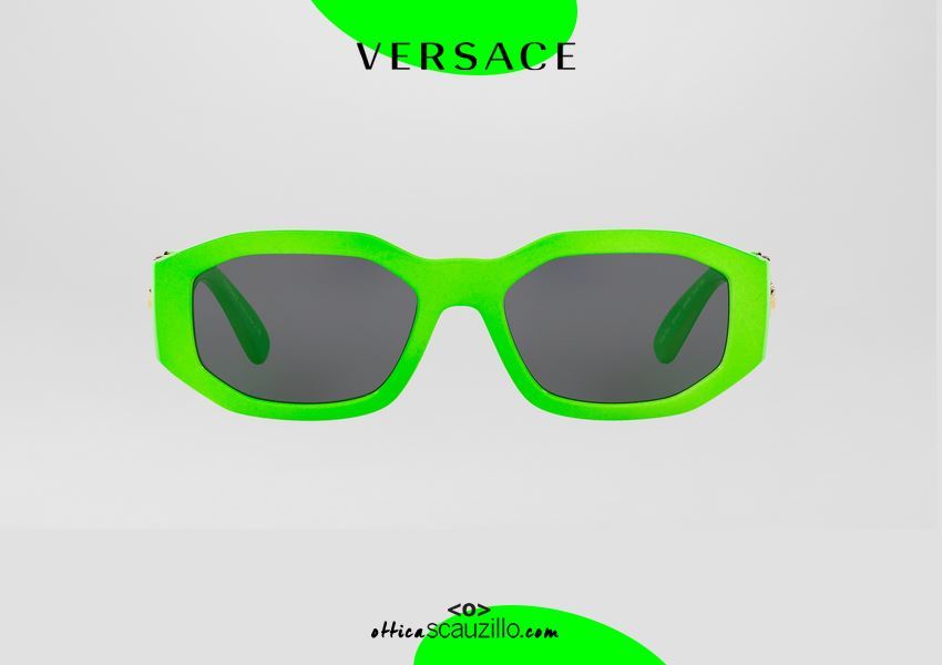 Biggie Sunglasses Fluorescent Green Versace 4361 Medusa Logo Occhiali Ottica Scauzillo 