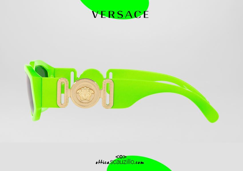 Biggie Sunglasses Fluorescent Green Versace 4361 Medusa Logo Occhiali Ottica Scauzillo 