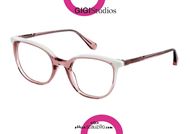 shop online Round pointed eyeglasses GIGI Studios GRETA 6472 pink and white otticascauzillo.com acquisto online Occhiale da vista tondo a punta GIGI Studios GRETA 6472/6 rosa e bianco