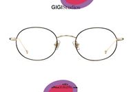 shop online new Narrow oval titanium eyeglasses GIGI Studios LISBOA 7508 gold and black otticascauzillo.com acquisto online nuovo Occhiale da vista in titanio ovale stretto GIGI Studios LISBOA 7508/1 oro e nero