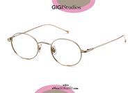 shop online new Oval titanium eyeglasses GIGI Studios LISBOA 7508 gold otticascauzillo.com acquisto online il tuo nuovo occhiale da vista in titanio ovale stretto GIGI Studios LISBOA 7508/5 oro 