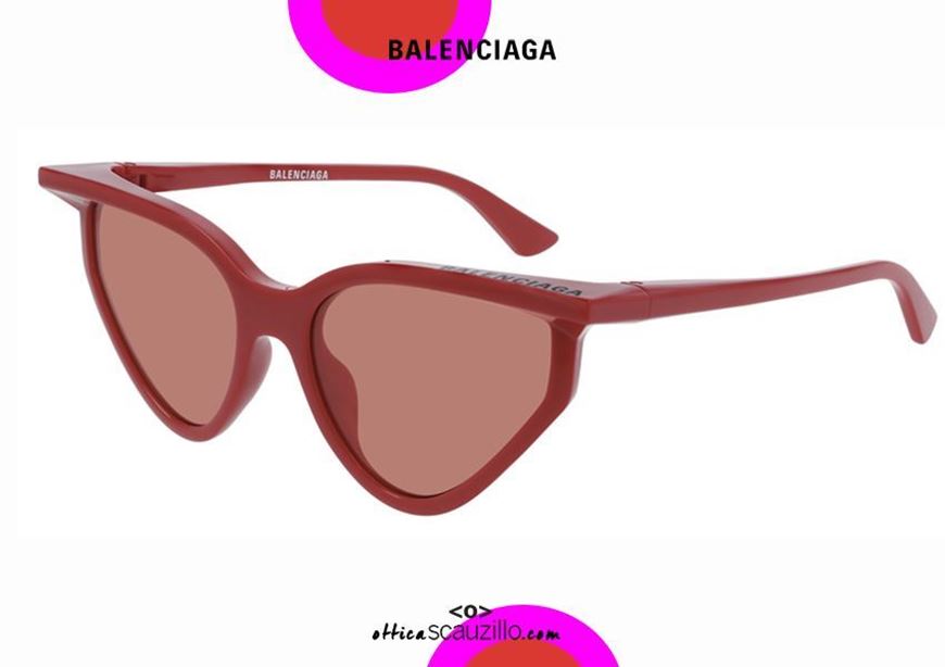 shop online New cat eye sunglasses 3D Balenciaga BB0101S col. 006 red otticascauzillo.com acquisto online Nuovo occhiale da sole cat eye 3D Balenciaga BB0101S col.006 rosso 