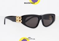 shop online New cat eye sunglasses with BB logo Balenciaga BB0095S Dynasty col. 001 black otticascauzillo.com acquisto online Nuovo occhiale da sole cat eye con logo BB Balenciaga BB0095S Dynasty col.001 nero