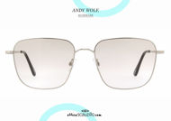 shop online new Andy Wolf square metal eyeglasses mod. 4742 col.A silver otticascauzillo.com acquisto online nuovo Occhiale da vista metallo quadrato Andy Wolf mod. 4742 col.A argento	