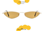 shop online new Narrow metal sunglasses Andy Wolf mod.ELIZA col.B orange on otticascauzillo.com acquisto online nuovo occhiale da sole metallo stretto Andy Wolf mod.ELIZA col.B arancio