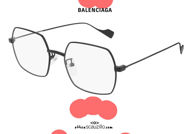 shop online New Balenciaga BB0090O col.001 black squared metal eyeglasses otticascauzillo.com acquisto online nuovo occhiale da vista in metallo nero squadrato balenciaga