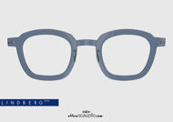 shop online Square titanium eyeglasses N.O.W LINDBERG 6587 col. C14-PGT blue and gold on otticascauzillo.com acquisto online il tuo nuovo occhiale  da vista titanio quadrato N.O.W LINDBERG 6587 col. C14-PGT blu e oro