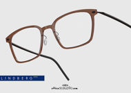 shop online Rectangular titanium eyeglasses N.O.W LINDBERG 6536 col. C02-PU9 brown black on otticascauzillo.com acquisto online nuovo  Occhiale da vista titanio rettangolare N.O.W LINDBERG 6536 col. C02-PU9 marrone nero