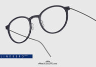 shop online new Round titanium eyeglasses N.O.W LINDBERG 6527 col. C06-U9 black on otticascauzillo.com acquisto online nuovo occhiale  da vista titanio tondo N.O.W LINDBERG 6527 col. C06-U9 nero