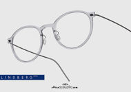 shop online new Round titanium eyeglasses N.O.W LINDBERG 6527 col. C07-U9 gray and black on otticascauzillo.com acquisto online nuovo Occhiale da vista titanio tondo N.O.W LINDBERG 6527 col. C07-U9 grigio e nero