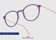 shop online new Round titanium eyeglasses N.O.W LINDBERG 6527 col. C13-60 purple and copper on otticascauzillo.com acquisto online nuovo  Occhiale da vista titanio tondo N.O.W LINDBERG 6527 col. C13-60 viola e rame