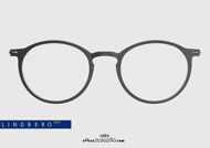 shop online New Round titanium eyeglasses N.O.W LINDBERG 6541 col. D16-GT black and gold on otticascauzillo.com acquisto online nuovo occhiale da vista titanio tondo N.O.W LINDBERG 6541 col. D16-GT nero e oro