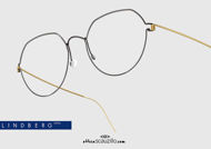 shop online new Round titanium eyeglasses Air Rim LINDBERG EVAN col. GT-U9 gold and black on otticascauzillo.com acquisto online nuovo  Occhiale da vista titanio tondo Air Rim LINDBERG EVAN col. GT-U9 oro e nero