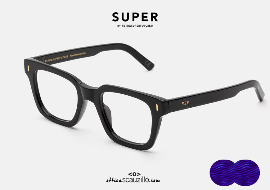 map half acht Tijdig New vintage square eyeglasses RETRO SUPER FUTURE Numero 79 col. black |  Occhiali | Ottica Scauzillo