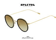 shop online new Spektre MORGAN gold metal round sunglasses with gold mirror on otticascauzillo.com acquisto online nuovo Occhiale da sole tondo in metallo oro Spektre MORGAN specchio oro