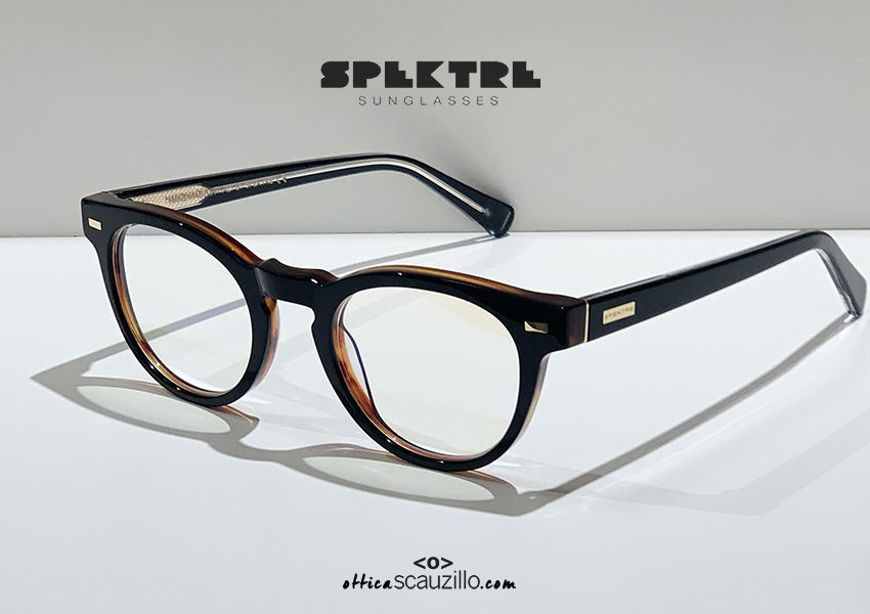 shop online new Spektre VECTOR 02V black and brown vintage round eyeglasses on otticascauzillo.com acquisto online nuovo occhiale da vista tondo vintage Spektre VECTOR 02V nero e marrone
