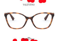 shop online new eyeglasses with rhinestone V logo Valentino VA3050 col.5011 brown havana on otticascauzillo.com acquisto online nuovo  occhiale da vista con logo V strass Valentino VA3050 col.5011 havana marrone
